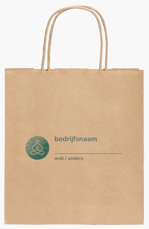 Voorvertoning ontwerp voor Ontwerpgalerij: Beauty en spa Kraftpapieren tassen, 19 x 8 x 21 cm