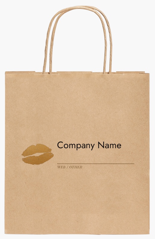 Design Preview for Design Gallery: Cosmetics & Perfume Standard Kraft Paper Bags, S (190 x 80 x 210 mm)