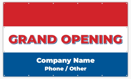 A new store grand opening red blue design