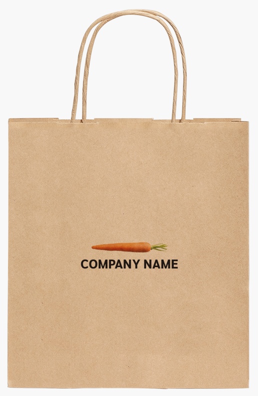 Design Preview for Design Gallery: Groceries Standard Kraft Paper Bags, 190 x 80 x 210 mm