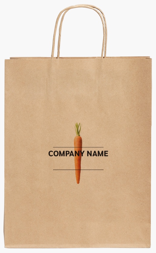Design Preview for Design Gallery: Farmers Market Standard Kraft Paper Bags, 240 x 110 x 310 mm