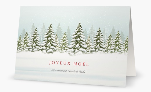 Aperçu du design pou rGalerie de modèles : Cartes de Noël, Arbres et guirlandes, Pliées 4,6 x 7,2 po 