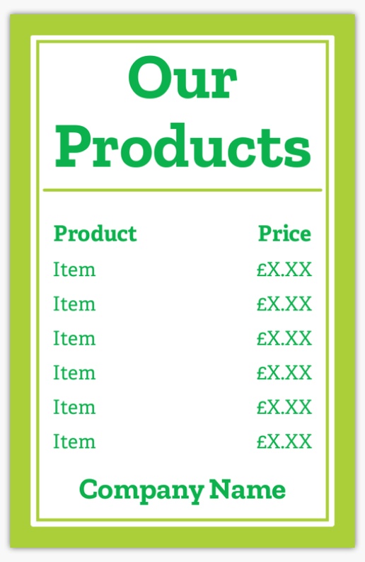Design Preview for Retail & Sales Foam Boards Templates, 11" x 17"