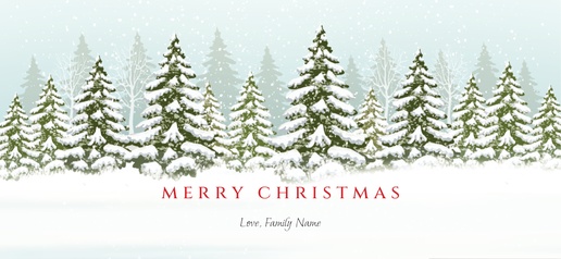 A christmas forest white cream design for Traditional & Classic