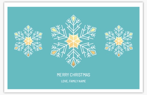 Design Preview for Design Gallery: Snowflakes & Winter Scenes Christmas Cards, Folded 4.6" x 7.2" 