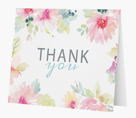 A thank you floral white gray design for Baby
