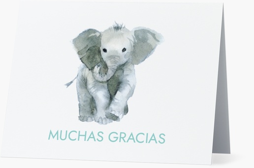 Un acuarela baby shower elefante diseño gris blanco para Animales