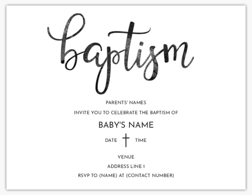 A baptism religious white gray design for Traditional & Classic