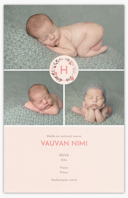 Mallin esikatselu Mallivalikoima: Tyttö Vauvakortti, 18.2 x 11.7 cm