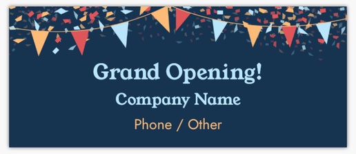 A bunting flags blue gray design for Grand Opening