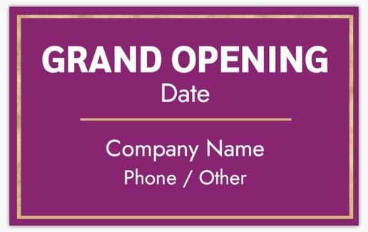 A now open grand opening purple pink design for Purpose