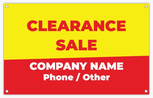 A bold bright yellow red design for Sales & Clearance
