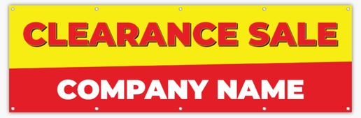 A bold bright red yellow design for Sales & Clearance