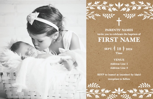 Design Preview for Design Gallery: Rustic Invitations & Announcements, 4.6” x 7.2” Flat