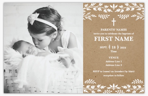 Design Preview for Design Gallery: Baptism & Christening Invitations & Announcements, Flat 18.2 x 11.7 cm