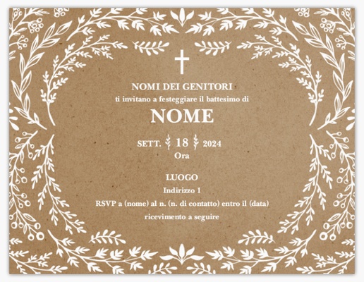 Anteprima design per Galleria di design: inviti e biglietti per battesimo, Piatto 13,9 x 10,7 cm