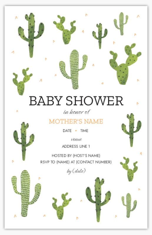 A baby cacti cactus green gray design for Type