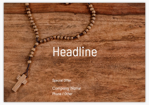Design Preview for Templates for Religious & Spiritual Postcards , A5