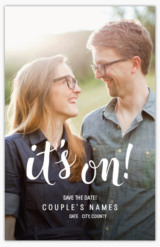 Design Preview for Fun & Whimsical Save the Date Cards Templates, 4.6" x 7.2"