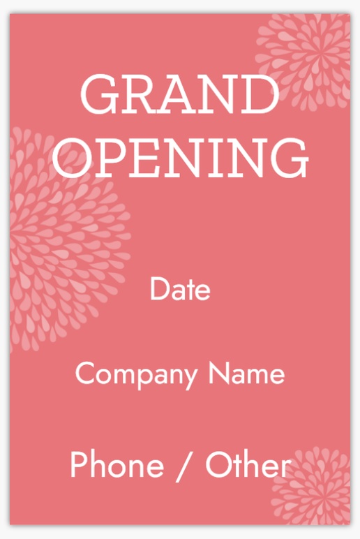 A grand opening chrysanthemum pink design for Events