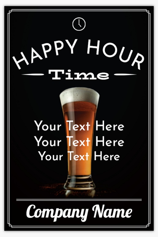 A happy hour drink black gray design