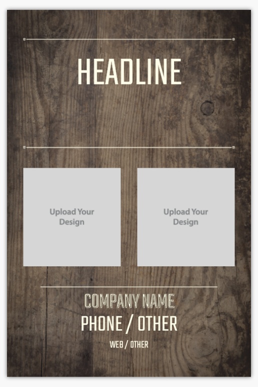 A rustic masculine gray design with 2 uploads