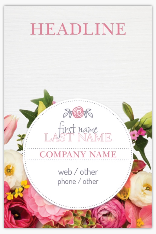 A woodgrain personal card gray pink design for General Party