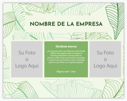 Un hojas de palma foto diseño crema verde para Rebajas y liquidación con 2 imágenes