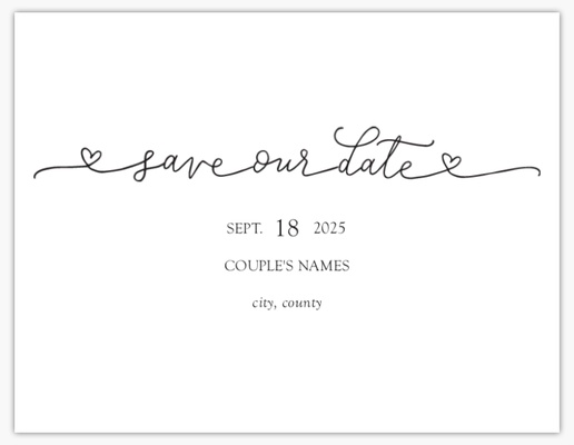 Design Preview for Fun & Whimsical Save the Date Cards Templates, 5.5" x 4"
