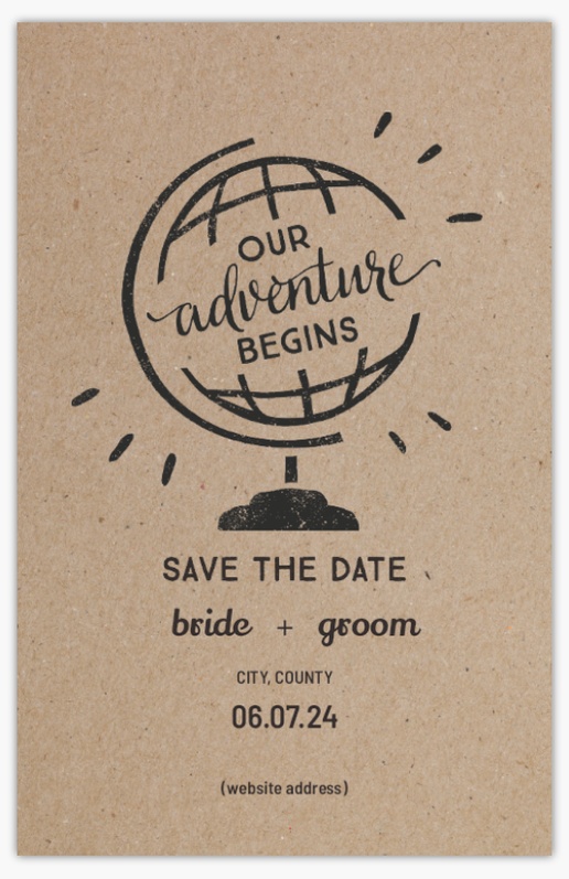 Design Preview for Design Gallery: Fun & Whimsical Save the Date Cards, 4.6" x 7.2"