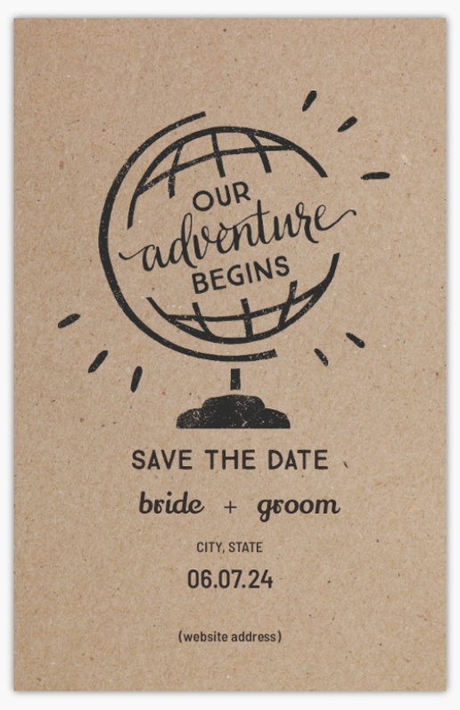 A globe travel wedding gray design for Theme
