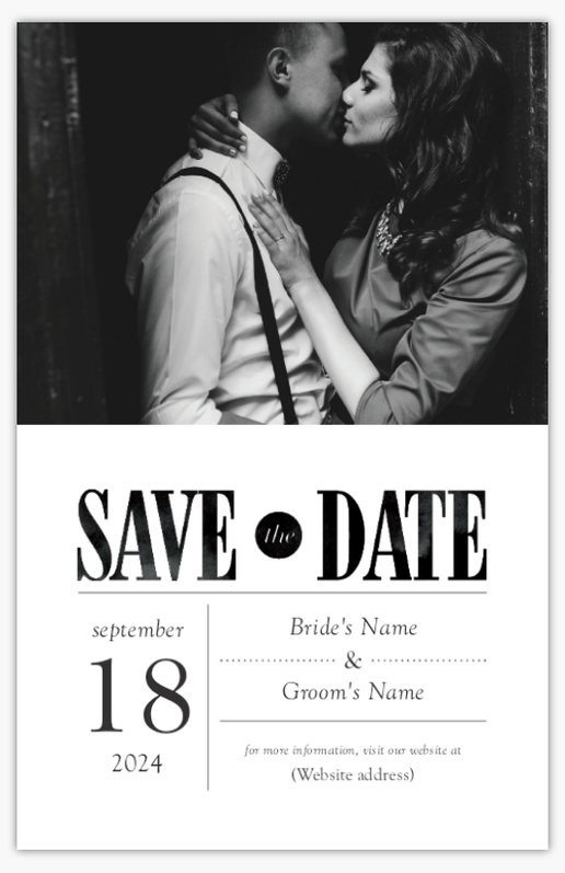 Design Preview for Traditional & Classic Save the Date Cards Templates, 4.6" x 7.2"