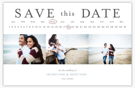 Design Preview for Save the Date Cards Templates, 18.2 x 11.7 cm