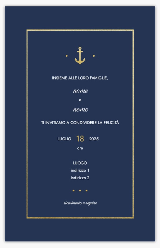 Anteprima design per Galleria di design: partecipazioni di matrimonio per nautica, Piatto 18.2 x 11.7 cm