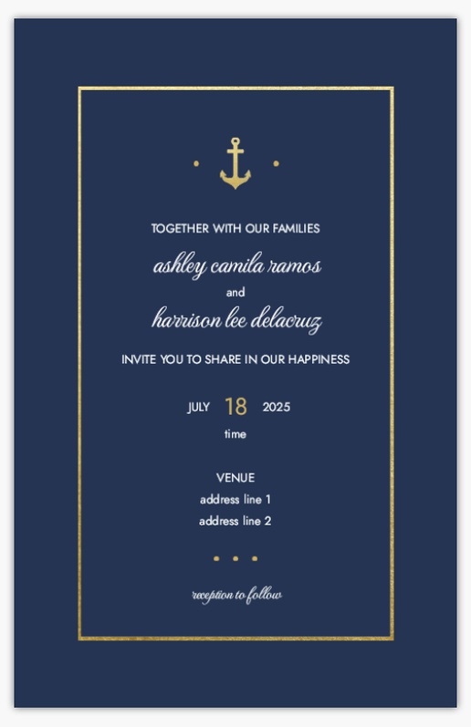 A formal nautical blue gray design for Season