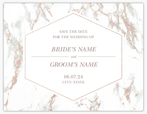 A gold save the date white gray design for Season