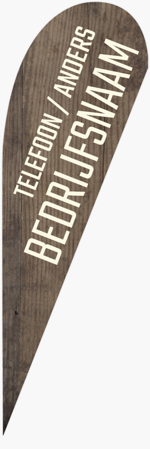 Voorvertoning ontwerp voor Ontwerpgalerij: Timmerwerk en houtbewerking Vlaggen, Drop 4,5 m 