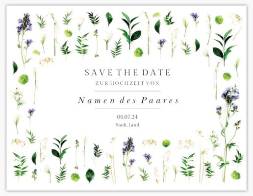 Designvorschau für Designgalerie: Save-the-Date-Karten Pflanzen, 13,9 x 10,7 cm