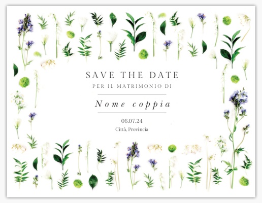 Anteprima design per Galleria di design: biglietti save the date per minimal, 13,9 x 10,7 cm