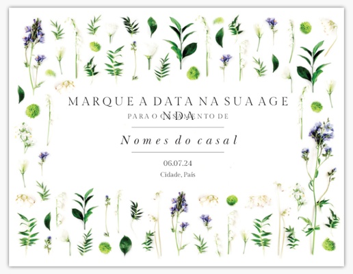 Pré-visualização do design de Cartões “save the date”, 13,9 x 10,7 cm