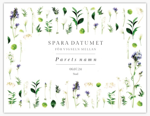 Förhandsgranskning av design för Designgalleri: Minimal Spara datumet-kort, 13,9 x 10,7 cm
