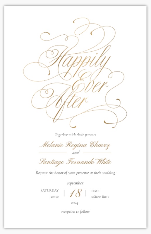 A wedding happily ever after brown cream design for Theme