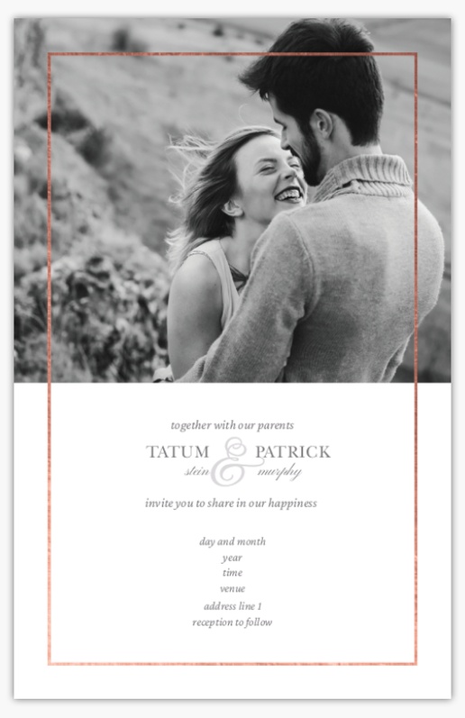 A logo wedding invite white gray design for Theme with 1 uploads
