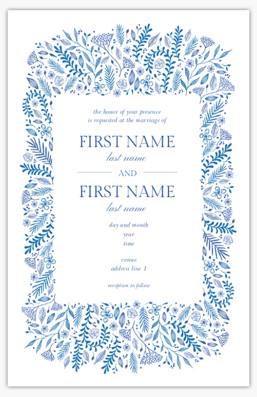 Design Preview for Wedding Invitation Templates, Flat 18.2 x 11.7 cm