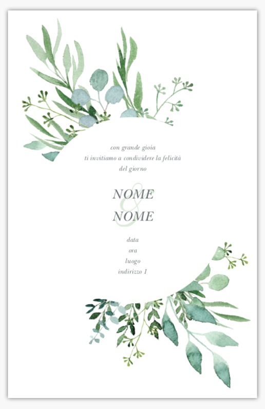 Anteprima design per Galleria di design: partecipazioni di matrimonio per verdeggiante, Piatto 18.2 x 11.7 cm