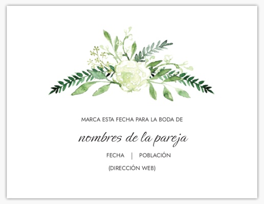 Vista previa del diseño de Galería de diseños de tarjetas save the date para floral, 13,9 x 10,7 cm