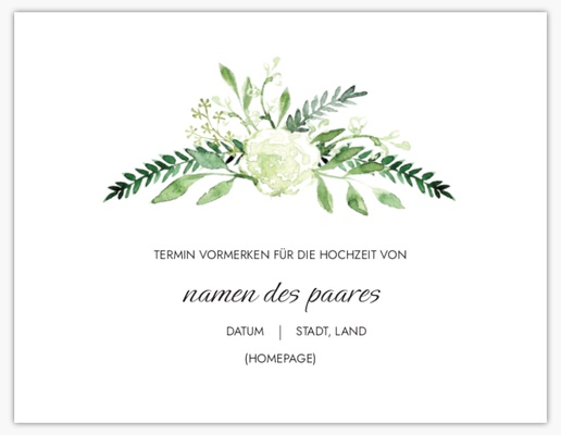 Designvorschau für Designgalerie: Save-the-Date-Karten Pflanzen, 13,9 x 10,7 cm
