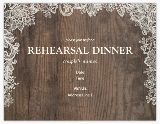 Design Preview for Design Gallery: Rehearsal Dinner Invitations & Announcements, Flat 13.9 x 10.7 cm