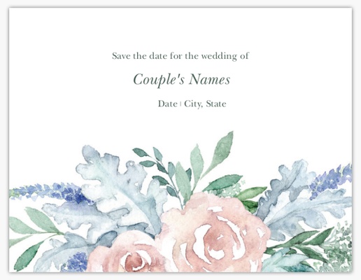 A wedding save the date white purple design for Season