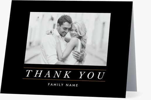 A 1 photos wedding thank you black gray design for Photo with 1 uploads